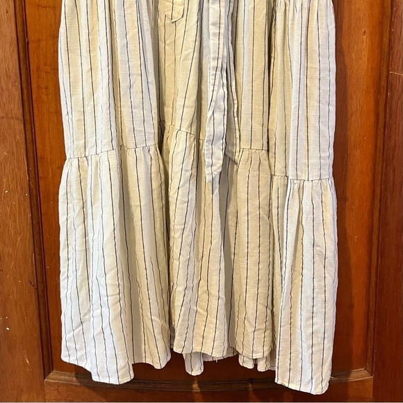 Marissa Webb Collective‎ Tie Waist Linen Midi Dress women size 14 EUC RtR - Picture 13 of 16